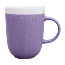 Ассортированная цветовая форма кабельной вязаная керамическая кружка кофейная чашка чашка кружка свитера